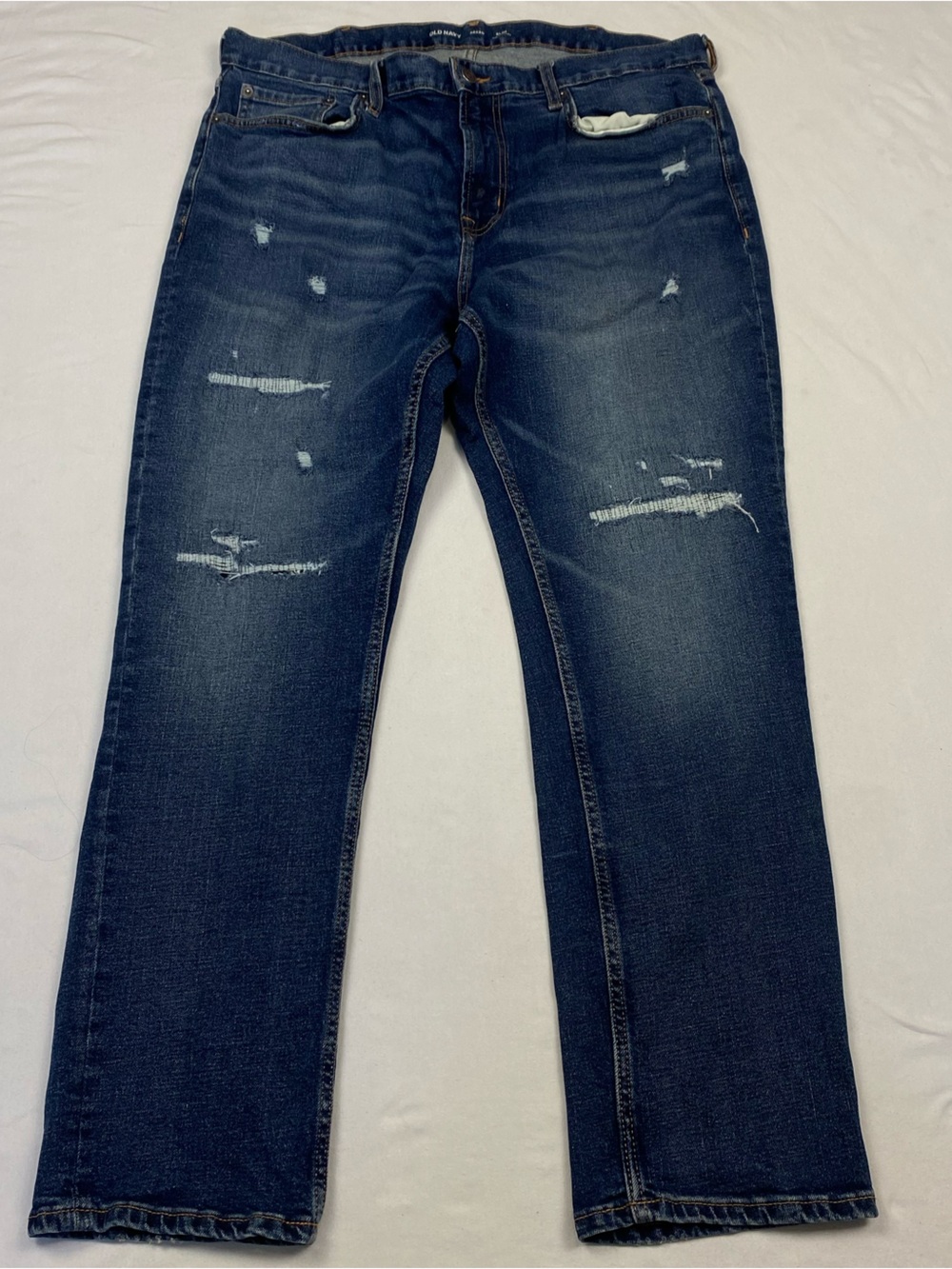 Dark Blue Distressed Women’s Jeans